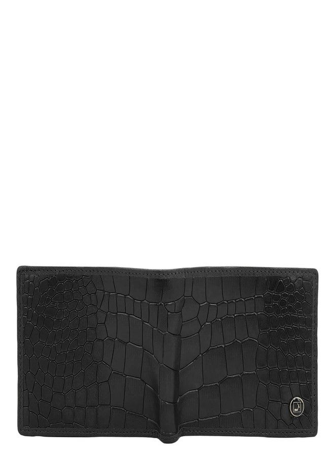 Da Milano RFID Protected Leather Wallet for Men with Card Slot - Black - Image 4
